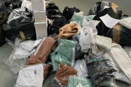 Cantitate impresionantă de bunuri contrafăcute, reţinută de poliţiştii de frontieră de la Giurgiu